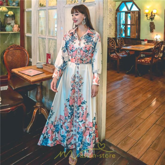 マキシ | ワンピース 長袖 きれいめ 春 ロング 大人 ロング丈 リラックス レディース ルームウェア 上品 旅行 体型カバー リゾート フランス風 着痩せ