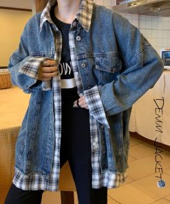 テーラードジャケット | ジャケット オーバーサイズ アウター 秋冬 レディース ドッキング デニム Gジャン