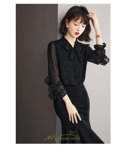 シャツ・ブラウス | ブラウス レディース トップス シャツ シフォン 長袖 黒 アルファベット 20代 30代 40代 通勤 ナチュラル 楽チン カジュアル カジュアル おしゃれ