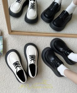 ローファー | ドレスシューズ レディース 靴 合皮 厚底靴 編み上げ 韓国風 歩きやすい 学生靴 通勤 通学 パンプス 春 夏 秋 発表会 入学 卒業 卒園 冬 入園