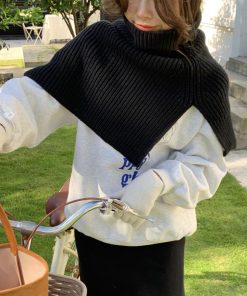 マフラー | タートルネック ニットウォーマー 韓国風