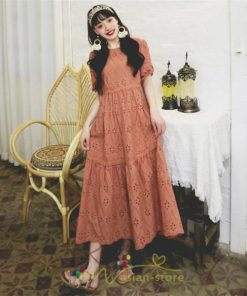 マキシ | ワンピース 夏 レース 半袖 ロングワンピ ワンピ ロング丈ワンピース ロングワンピース 無地 可愛い ナチュラル きれいめ 外出 大人 お出かけ かわいい 着痩せ