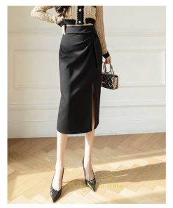 スカート | レディース ロング ミモレ丈 大人 スリット 秋冬 ロング丈 Aライン ハイウエスト 秋冬 無地 着痩せ お出かけ 2022 暖か 通勤 お呼ばれ フェミニン