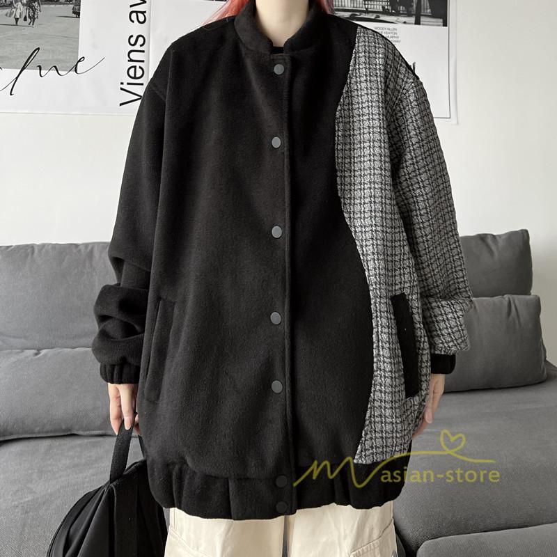 コート・ジャケット | ジャケット レディース アウター 長袖 ブルゾン メンズ スタンドカラージャケット トップス 20代30代 ゆったり 40代50代 オーバー Oversize 羽織り 秋冬