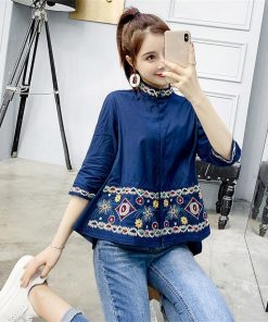 シャツ・ブラウス | シャツ ブラウス レデイース 刺繍 花柄 トップス ファッション シンプル デイリーコーデ エスニック トレンド お出かけ フェミニン エレガント カジュアル