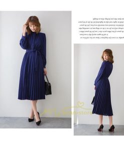 マキシ | プリーツワンピース ワンピース レディース ロングワンピース ミモレ丈 秋物 長袖 長袖ワンピース お呼ばれワンピース 大人 揺れる 二次会 シャツワンピース