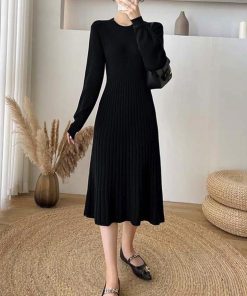 ワンピース | リブニット レディース 秋冬