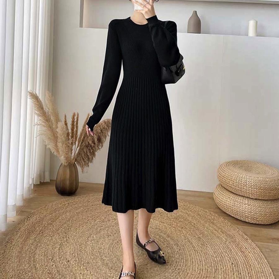 ワンピース | リブニット レディース 秋冬