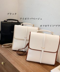 ハンドバッグ | 韓国風 リュックサック黒 レディース
