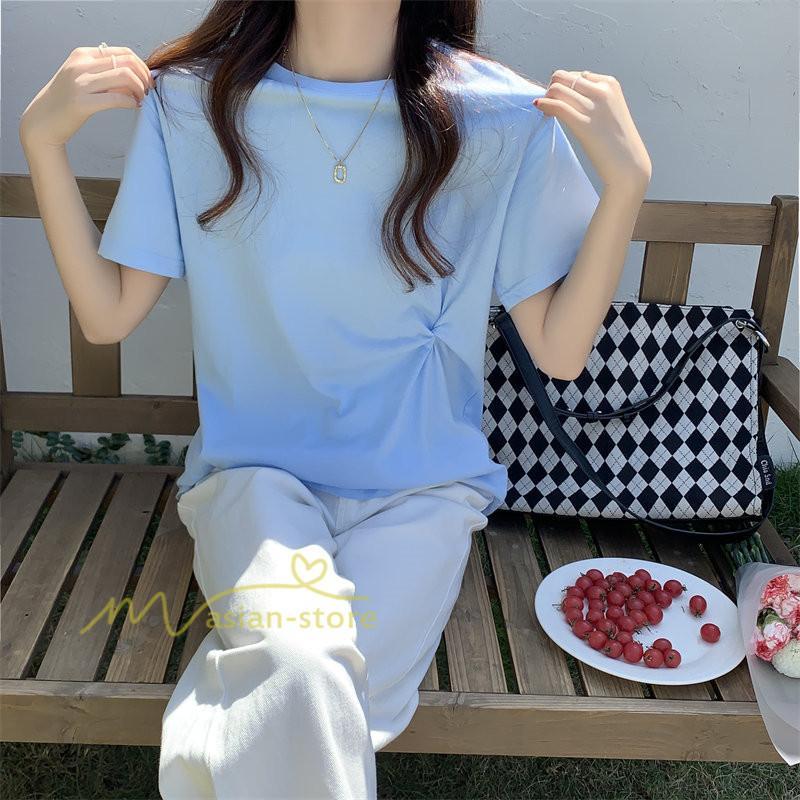 tシャツ・カットソー | Tシャツ カットソー トップス レディース 半袖 無地 春夏新作 オフィス おしゃれ クルーネック シンプル コーデ きれいめ 着痩せ 快適 20代30代40代50代 着回し