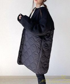 ダウンジャケット コート | ボアキルティングコート レディース アウター コート ブルゾン キルティング ボア 切替え 長袖 ロング 秋コーデ 冬 中綿 ダウン ポケット ノーカラーコート 秋