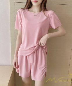 パジャマ ルームウェア | パジャマ レディース 夏 半袖 ルームウェア 涼しい 部屋着 ナイトウェア 寝間着 柔らかく軽い薄手の快適Tシャツパジャマ 薄手パジャマ 部屋着 上下セット