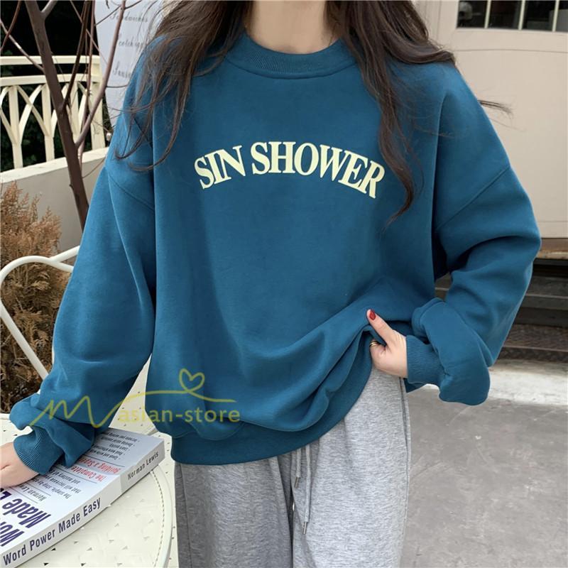 パーカー | トレーナー レディース 長袖トレーナー ゆったり トップス プルオーバー 40代 50代 英字 秋冬コーデ スウェット カジュアル 20代 30代 Tシャツ お出かけ