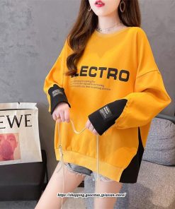 パーカー | トレーナー レディース スウェット 大きいサイズ 韓国 トップス 長袖 おしゃれ 秋冬 送料無料 プルオーバー ゆったり トップス クルーネック Tシャツ