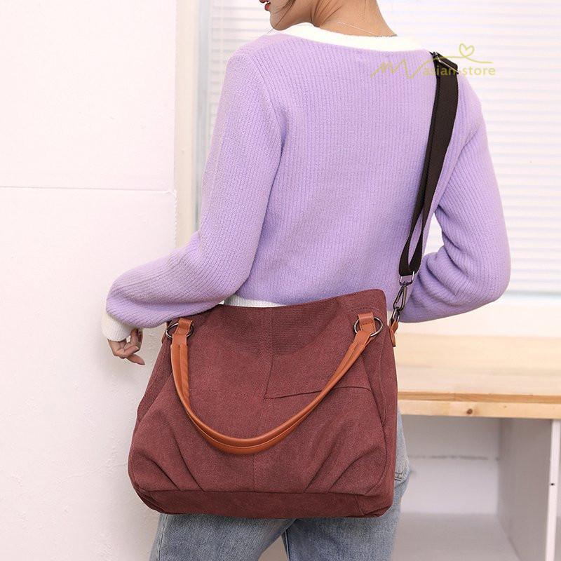 女性用バッグ | トートバッグ レディース ショルダーバック 大きめ ママバッグ 多収納 鞄 肩掛け 多機能バッグ 手提げかばん キャンパス ズック 斜めがけ 帆布 大容量