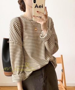 tシャツ・カットソー | Tシャツ レディース トップス 長袖 カットソー ボーダー シンプル ボートネック ストライプ柄 20代30代40代50代 着回し 通勤通学 お出かけ カジュアル 着痩せ