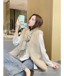 ベスト | ボリュームフェイクファーファー毛皮レディース 冬 フェイクファー 毛皮コート アウター ノースリーブ ふわふわ ジレ 秋冬 前開き