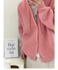 カーディガン | ニットニットパーカー セーター フード付き アウター 羽織り 秋冬 レディース トップス 通学通勤 ゆったり 7色 厚手 ニットアウター 20代40代