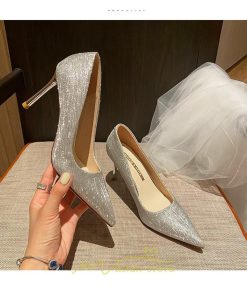 パンプス | 結婚式 ハイヒール 可愛い パーティー ヒール 痛くないハイヒール 靴 細見え おしゃれ 歩きやすい ピンク 幅広 シルバー ゴールド きらきら