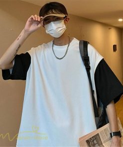 Tシャツ | Tシャツ メンズ 半袖 重ね着風 レイヤード 無地 ゆったり クルーネック カットソー 20代 30代 おしゃれ 無地 大きいサイズ シンプル 40代 カジュアル お出かけ