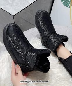 ブーツ | ムートンレディース 靴 スノーシューズ ショートもこもこ ボア シューズ 秋冬 あったか 歩きやすい 防寒 2022新作 シューズ