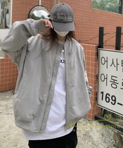 コート・ジャケット | スタジャン レディース ファッション 体型カバー 40代 30代 秋 アウター ジャケット ブルゾン カジュアル 上着 Oversize 長袖 羽織り ライトアウター