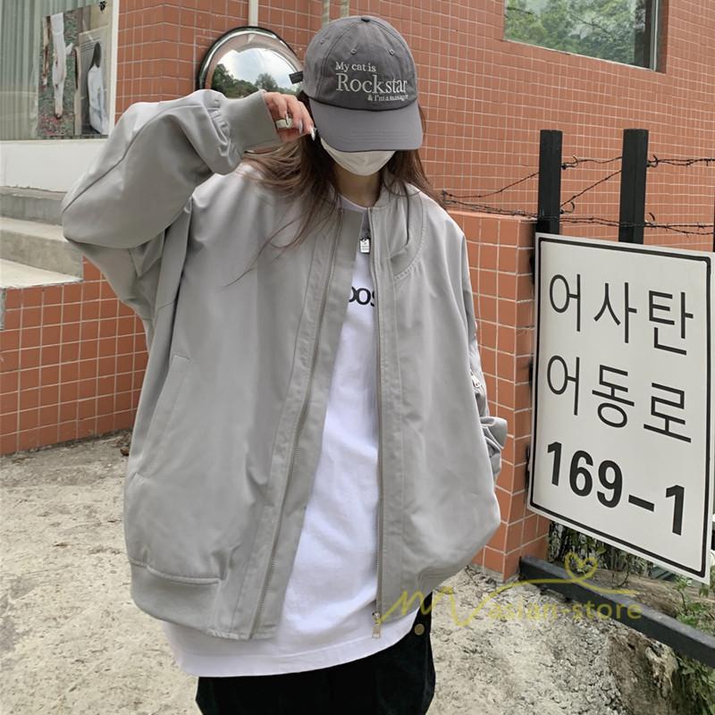 コート・ジャケット | スタジャン レディース ファッション 体型カバー 40代 30代 秋 アウター ジャケット ブルゾン カジュアル 上着 Oversize 長袖 羽織り ライトアウター