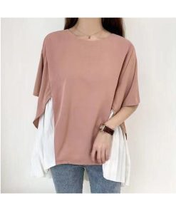 シャツ・ブラウス | トップス ブラウス 裾レイヤード 重ね着 無地 通勤 セレモニー きれいめ レディース 春 ファッション カジュアル 優雅 細身 シフォン エレガント 夏物 重ね着風