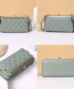 長財布 | キルティング がま口財布 ポシェット韓国