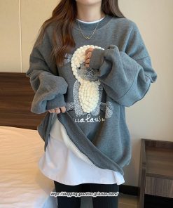 パーカー | トレーナー レディース スウェット 大きいサイズ 韓国 トップス 長袖 おしゃれ 無地 秋冬 送料無料 裏起毛 部屋着 防寒 ゆったり ルームウェア 厚手