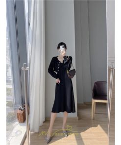 ニットワンピース | セットアップ レディース 秋冬 きれいめ ロング丈無地 20代30代40代50代 長袖 可愛い お出かけ 大人 通勤 韓国風 着痩せ