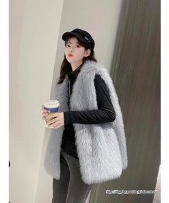 ベスト | ボリュームフェイクファーファー毛皮レディース 冬 フェイクファー 毛皮コート アウター ノースリーブ ふわふわ 秋冬 前開き ジレ