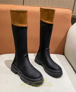 ロングブーツ | レディース ブーツ 厚底 歩きやすい 痛くない 定番 カジュアル 人気ブーツ ファスナー 黒 ブラック 美脚 おしゃれ オフホワイト 白 ブラウン