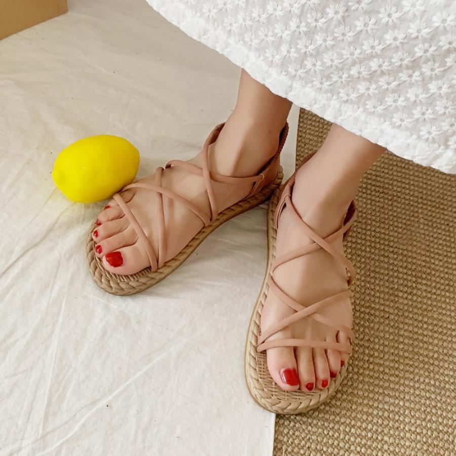 サンダル | レディースシューズ ミュール ビーチゴム仕様 ぺたんこ 歩きやすい