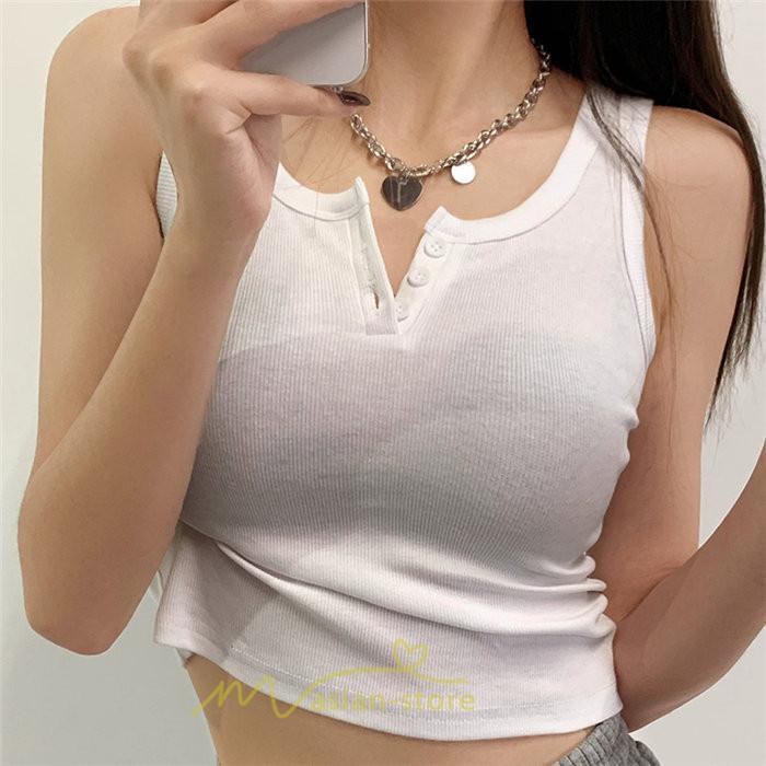 キャミ・タンク | キャミソール レディース トップス ノースリーブ ファッション 韓国風 きれいめ お出かけ ニット 夏 無地 インナー ゆったり デート ナチュラル