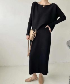 セットアップ | セットアップニット スカート レディース