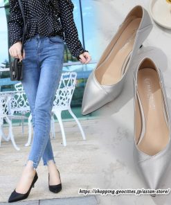 パンプス | スリッポン ポインテッドトゥ ピンヒール 28cm 大きいサイズ サボサンダル ローカット サボ レディースシューズ 靴 上品 革靴 無地 大人 レザー調