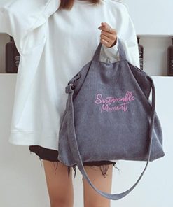 ショルダーバッグ | キャンバスバッグ レディース 刺しゅう 2way 大容量 トートバッグ