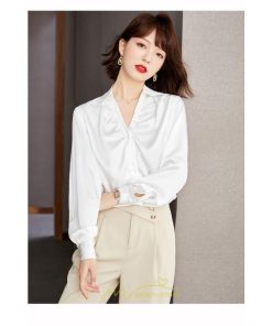 シャツ・ブラウス | ブラウス シャツ レディース トップス フォーマル ｖネック オフィス カジュアル 長袖 あったか 入学式 入園式 卒業式 卒園式 結婚式 母 冬 秋 春 通勤 ママ