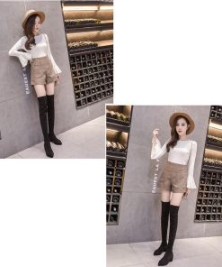 ショートパンツ | レディース 秋物 無地 可愛い パンツ ボトムス 秋冬 ショート丈 20代30代 40代50代 大人 女っぽい