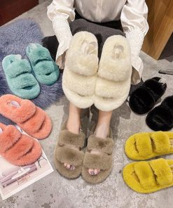 サンダル | ファーレディースファースリッパ