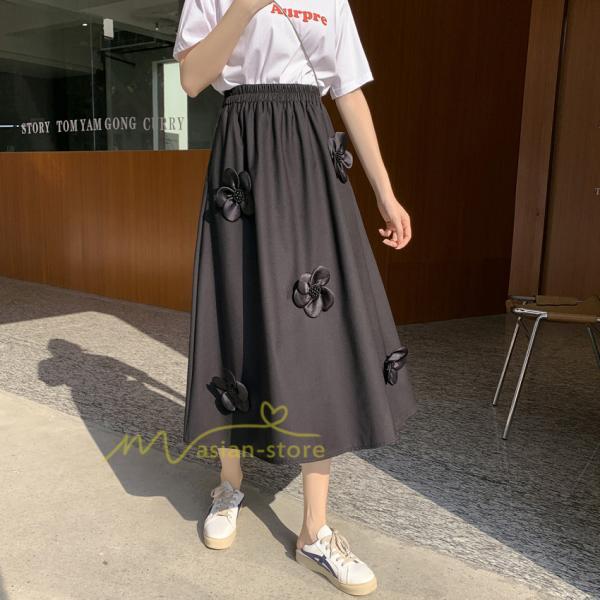 スカート | ボトムス レディース きれいめ 40代 30代 春秋 ロング丈 おしゃれ カジュアルブ無地 通勤 着痩せ 韓国風 OL 20代30代40代50代 ウエストゴム