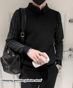 ニット・セーター | セーター メンズ ビジネス レイヤード風 カジュアル ボーダー カッコウイイ 秋 冬 20代 30代 着回し メンズトップス シンプル 40代 50代 大きいサイズ