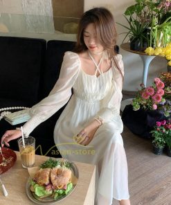 マキシ | ワンピース レディース 夏 40代 きれいめ 膝丈ワンピース 長袖 ワンピ フリル ロング丈ワンピ オシャレ 着痩せ 新作 カジュアル 上品 エレガント お出かけ