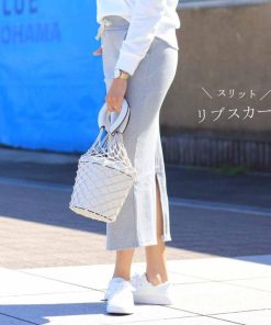 ロングスカート | タイトスカート ミモレ丈スカート リブスカート スリット スカート