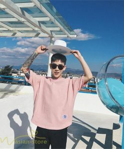 tシャツ・カットソー | Tシャツ カットソー 男女兼用 シンプル ゆったり 夏新作 サマー トップス レディース メンズ クルーネック おしゃれ 4色 黒 ピンク 白 カーキ 大きいサイズ