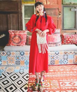 マキシ | ワンピース 夏秋 長袖 レディース ワンピ ロング 美シルエット ロングワンピ―ス 大人 花柄 刺繍 エスニック風 リゾート 綿麻 お出かけ リネン コットン 旅行