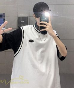 Tシャツ | Tシャツメンズ 重ね着風 半袖 Tシャツ おしゃれ ゆったり カジュアルシャツ クルーネック 新作 大きいサイズ 切り替え サマー上品 春夏 ファッション