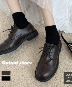 ショートブーツ | 靴 シンプル レースアップ レザー調 カジュアル ローヒール ドレスシューズ レディース 履きやすい