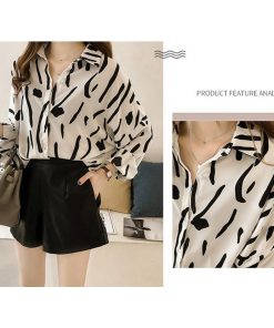 在庫ある | 短納期シャツレディースブラウス ビジネスカジュアルゆったりシャツトップス フォーマルシャツ オフィスブラウス プリント 薄手 ゆったり 春夏衣装 通学通勤